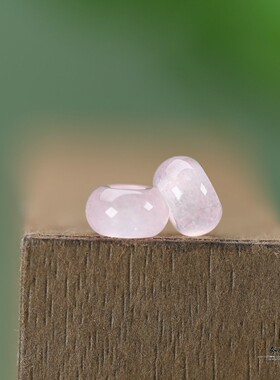 巴山翠桃粉系算盘约8×5mm孔3mm