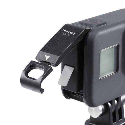 适用gopro8电池盖hero8 black直接充电侧盖子配件铝合金电池仓盖