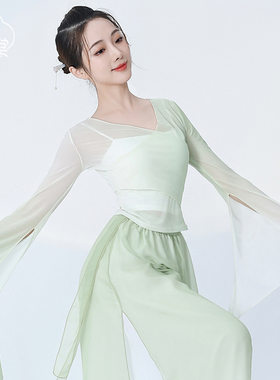 善然堂古典舞蹈服女飘逸身韵纱衣汉唐演出服中国风舞渐变色练功服