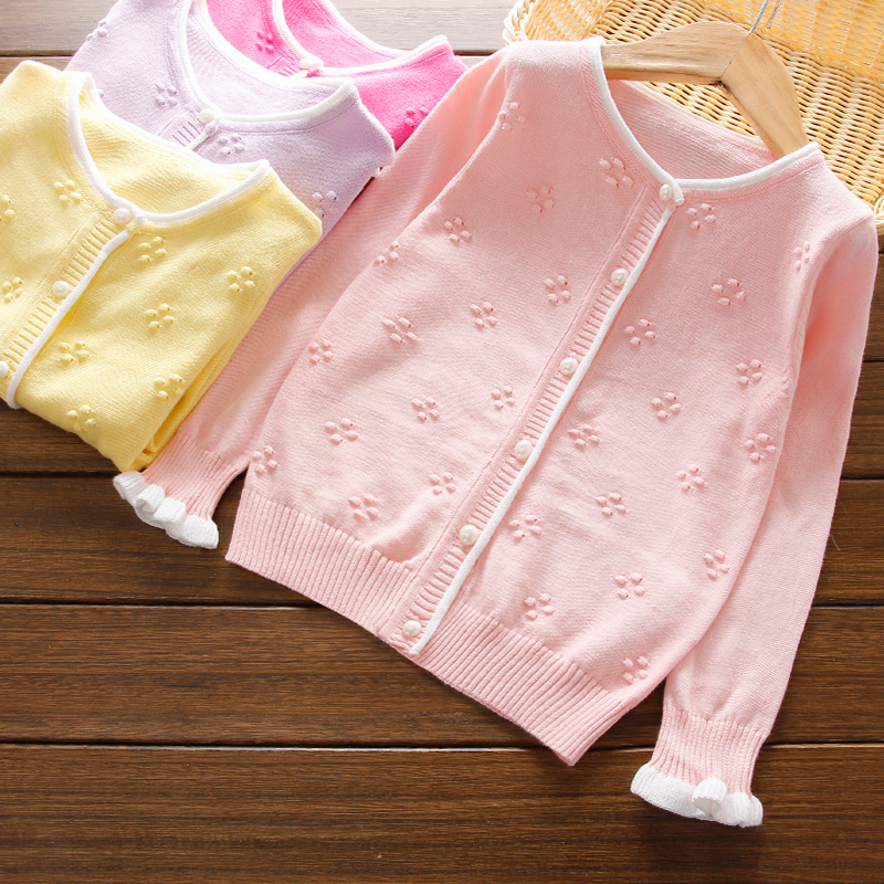 女童毛衣开衫春装童装女宝儿童针织衫宝宝春秋季小童女孩外套洋气