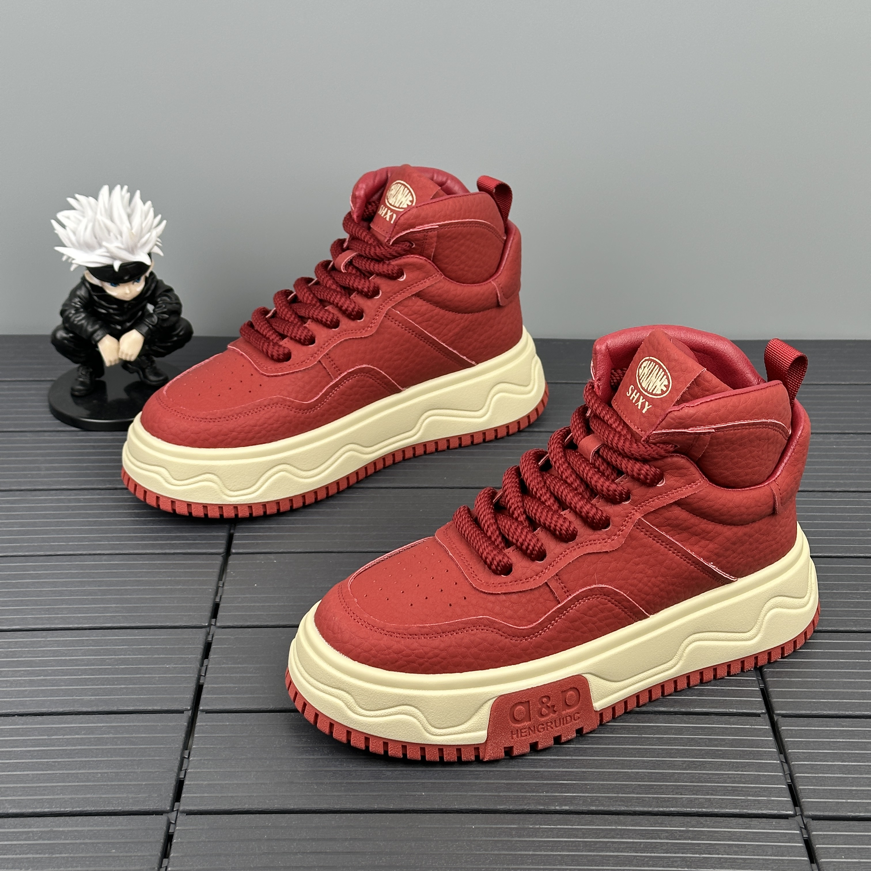 男鞋2025秋季新款高帮老爹鞋休闲鞋软底运动鞋男士轻便时尚潮鞋