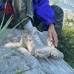 悍途户外登山鞋女冬季新款情侣鞋抓地防滑缓震耐磨高帮时尚徒步鞋