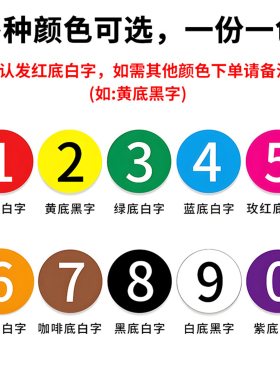 PVC数字号码贴现货编号定制