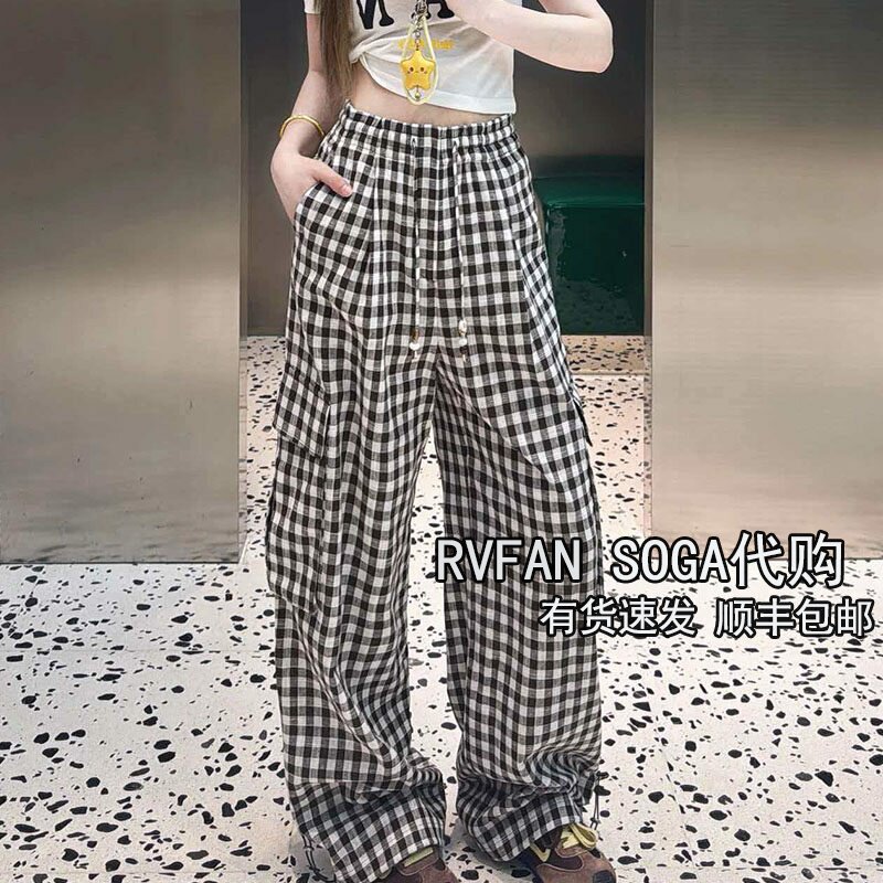 REVANYAYA芮范雅2026夏新款工装阔腿裤女直筒休闲长裤子R31301158