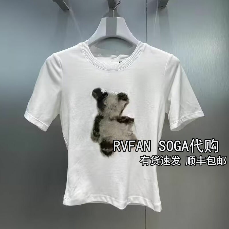 REVANYAYA芮范雅2026秋季新款小个子短袖T恤女白色上衣R71001181