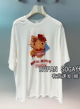 REVANYAYA芮范雅2026夏新款短袖T恤女宽松休闲白色上衣R31001215