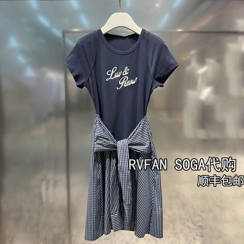 REVANUEUE芮范奴2025秋季新款小个子假两件连衣裙女裙子R71101087