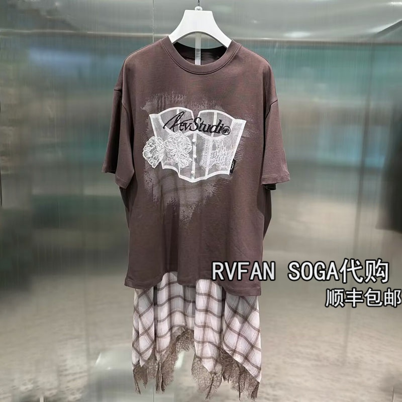 REVANUEUE芮范奴2025秋季新款短袖T恤半裙女两件套套装R72404007