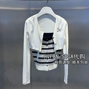 REVANYAYA芮范雅2026春季新款两件套针织开衫女短款上衣R12801423