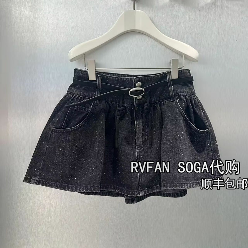 REVANYAYA芮范雅2025冬新款小个子A字牛仔半身裙女短裙R91502492