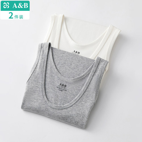 AB内衣男士精梳纯棉休闲汗衫7A抗菌舒适居家打底背心TX53两件装