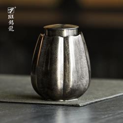 徐云勇大师作品 斑锡龙手工锡罐香兰茶仓高纯锡茶叶罐密封储茶罐