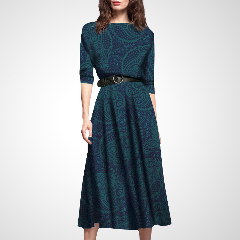 名媛气质减龄连衣裙印花裙2025夏季新款女法式收身显瘦大摆a字裙,女装/女士精品,连衣裙,淘宝优惠券,粉丝福利购,淘宝优惠卷