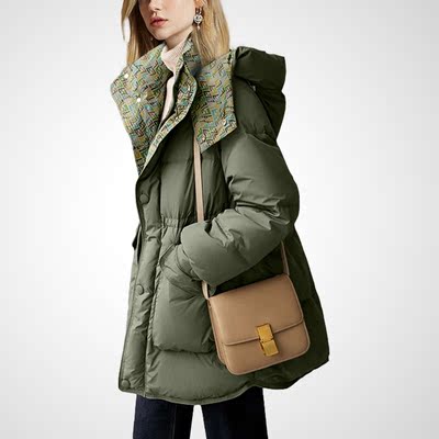 法式高级冬季中长款羽绒服