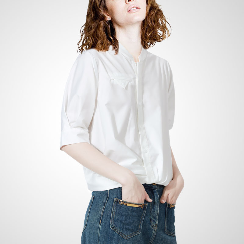 法式别致洋气减龄设计感小众衬衫2026夏季新款白色百搭高级感衬衣