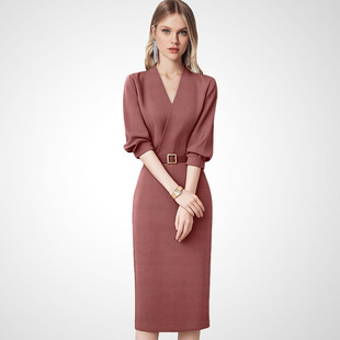 高级洋气法式气质连衣裙2026年春季新款高端精致名媛收腰显瘦裙子