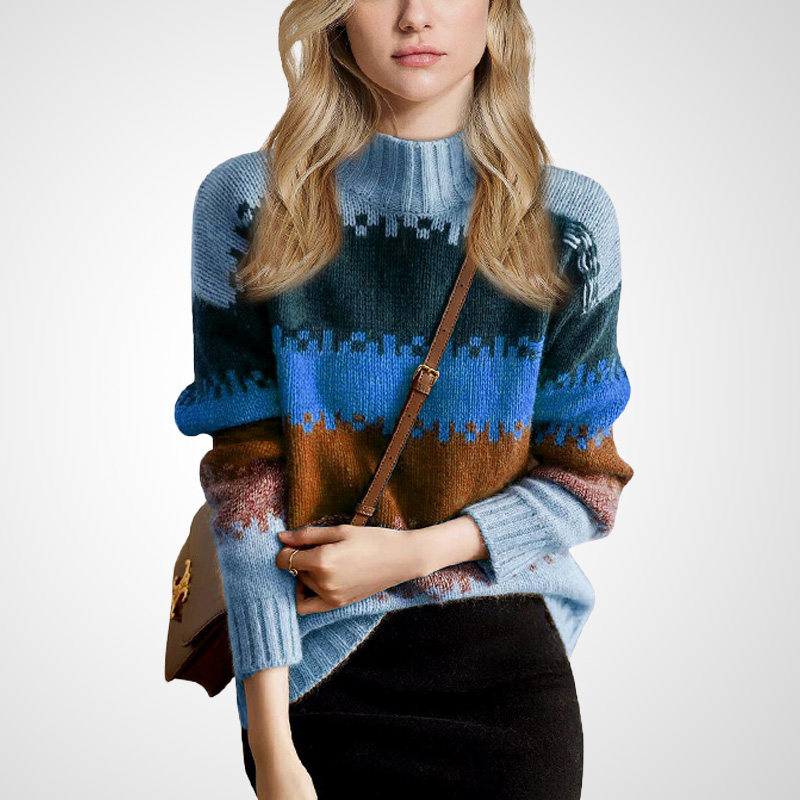 设计感秋冬慵懒风套头毛衣女2025年新款保暖柔软圆领打底针织衫潮,女装/女士精品,毛衣,淘宝优惠券,粉丝福利购,淘宝优惠卷