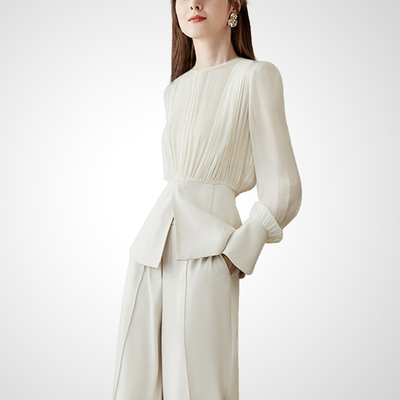 轻熟风简约通勤修身上衣