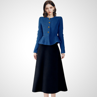 复古时尚高级感减龄洋气套装裙2026年春季新款气质外套半裙两件套