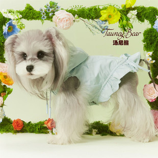 汤尼熊小狗狗衣服春装无袖连衣裙雪纳瑞泰迪比熊柴犬西施薄款外套