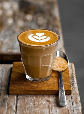 玻璃咖啡杯 flat white澳白杯 Dirty咖啡杯ins 短笛 单品冰拿铁杯