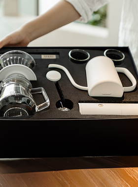 泰摩 栗子C5手冲咖啡壶套装 家用 手冲壶礼盒 手摇磨豆机器具礼品