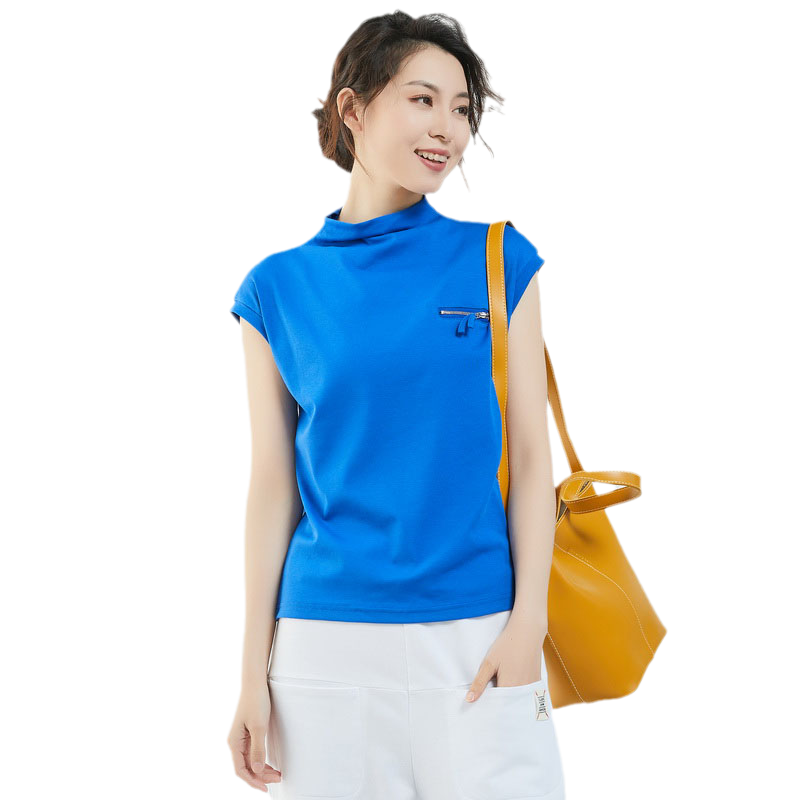 短袖t恤女宽松显瘦纯糖果色棉