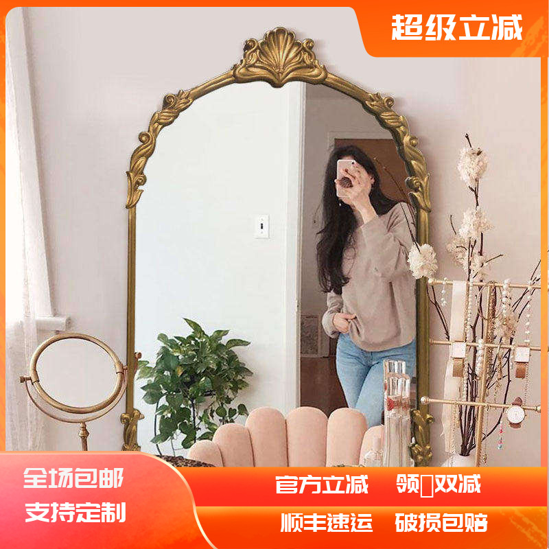 复古镜子卫生间化妆欧式桌面台式