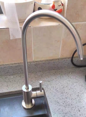 过滤配件饮水机专用直饮水嘴双出水净水器304不锈钢可旋转4分