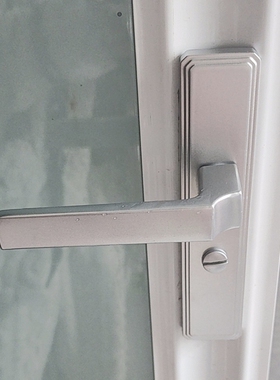 把手单舌家用通用型浴室无钥匙黑色玻璃门铝合金门静音厕所门