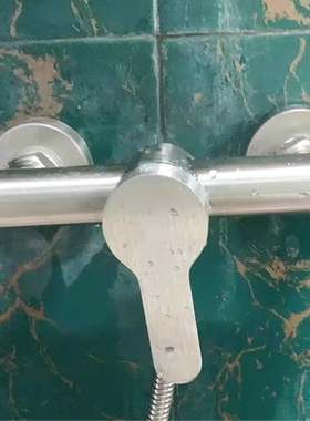 沐浴洗黑色暗装三联冷热304不锈钢家用酒店澡喷洗澡浴缸混合阀