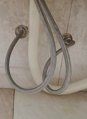 进水管防爆马桶金属高压热水器编织管厨房4分水龙头304不锈钢