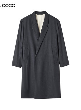 ctrl cccc羊毛大衣风衣男中长款高级感cleanfit秋冬垫肩非lem