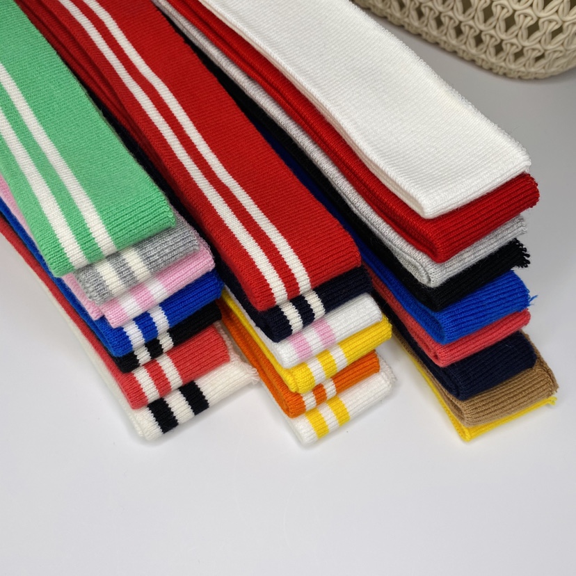 弹力针织罗纹T恤袖口圆领口V领收口松紧边门禁螺纹布辅料布料面料