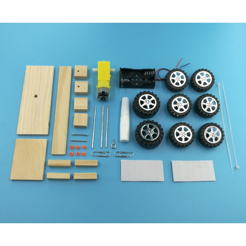 diy电动小火车 学生科技小制作科学发明废物利用环保手工作业材料