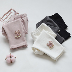 春秋磨毛棉女宝宝紧身裤 童装 子百搭弹力潮 2021新款 女童外穿打底裤