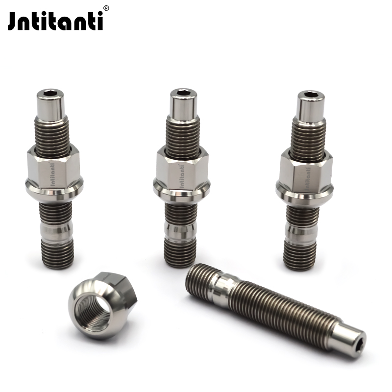 Jntitanti 钛合金汽车改装轮毂螺丝M14*1.5反串+球口螺母