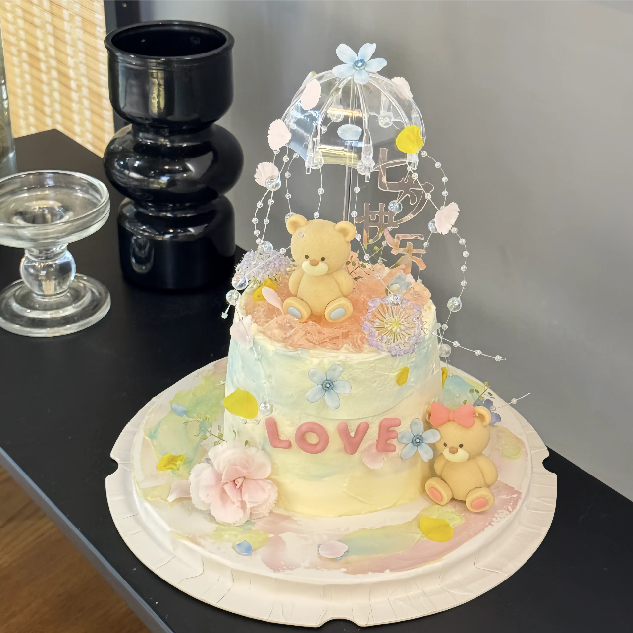 情人节蛋糕装饰为爱撑伞摆件网红透明水晶小雨伞珠串甜品烘焙插件,节庆用品/礼品,节日装扮用品,淘宝优惠券,粉丝福利购,淘宝优惠卷