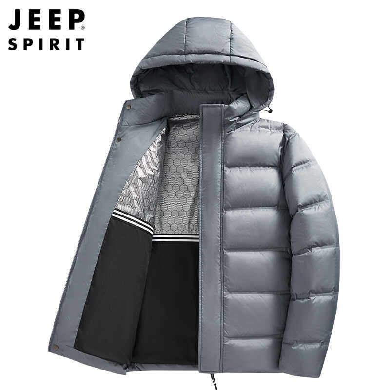 JEEP SPIRIT石墨烯羽绒服男女款加厚保暖秋冬季外套男装面包服潮,男装,羽绒服,淘宝优惠券,粉丝福利购,淘宝优惠卷