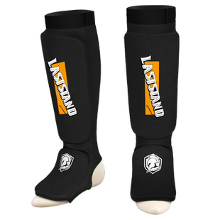 针织护腿连脚背护胫拳击散打搏击泰拳男女小腿护具成人儿童空手道