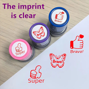 HA23印章temu希音tiktok爆款 跨境奖励印章蝴蝶Bravo卡通印章批发