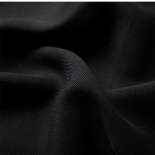 进口黑·色重磅砂洗棉布料/裤料套装风衣全棉真丝感服装纯色面料