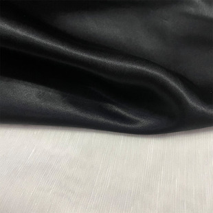 三醋酸缎进口面料真丝旗袍晚装礼服装面布料连衣半身吊带长裙黑色