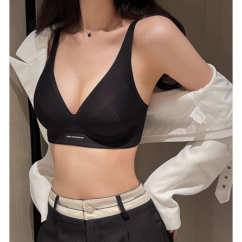 素肌云感内衣女小胸聚拢无钢圈收副乳防下垂果冻软支撑无痕文