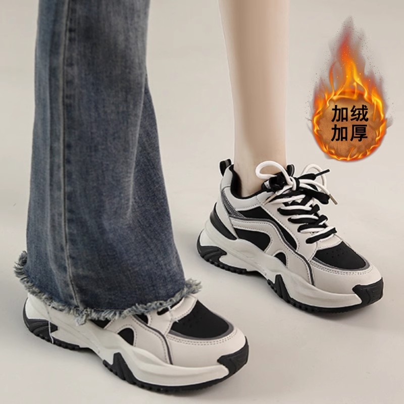 厚底老爹鞋女2025春秋冬季新款加绒保暖二棉鞋软底休闲百搭运动鞋