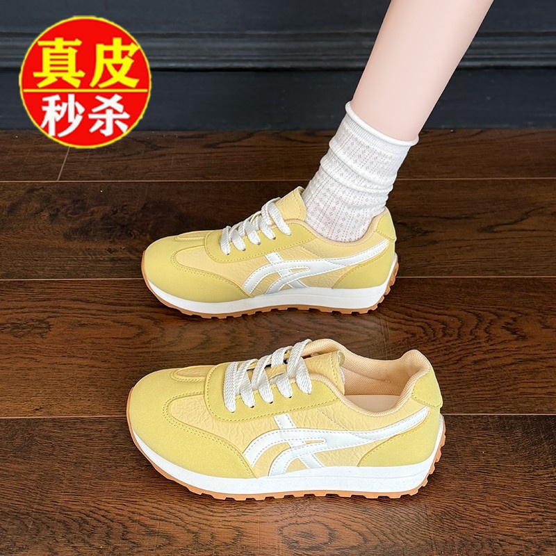 阿甘鞋子女2025新款爆款夏季薄款百搭网面透气休闲运动小白德训鞋