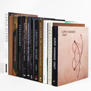 饰品摆件书 饰样板间书房软装 简约现代彩色组合精装 家居硬壳拍摄装