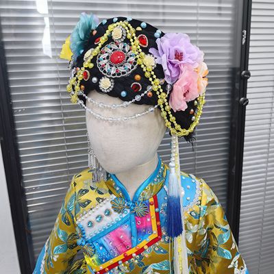 快乐阳光演出服头饰少数民族表演服女童头饰彝族土家族摩梭族苗族