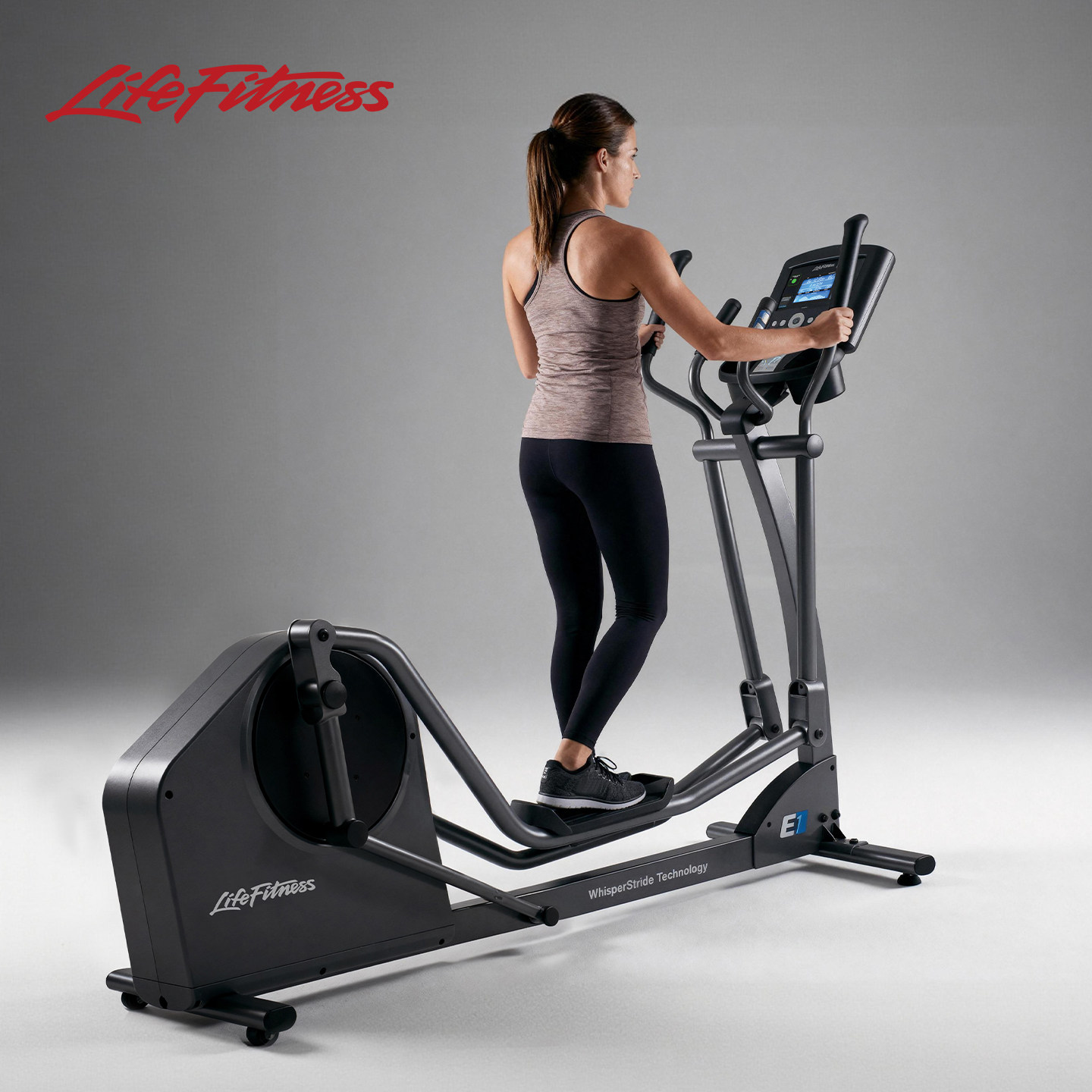 LifeFitness力健E1磁控椭圆机多功能家用护膝静音漫步仪心率监测