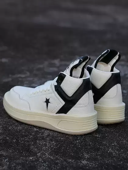 Ro Collaboration High-Top Shoes for Men, Genuine Leather Rick New Thick-Soled Height-Increasing Couple Shoes, Sneakers, Short Boots for Women, High Street Fashion, Large Size